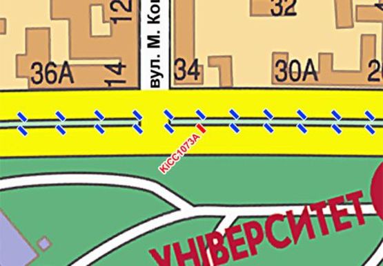 Схема рекламной плоскости по адресу Шевченко б-р