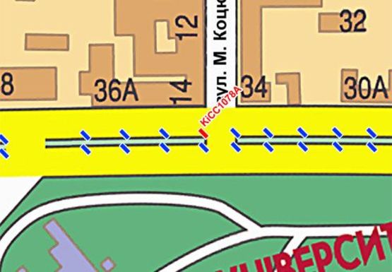 Схема рекламной плоскости по адресу Шевченко б-р
