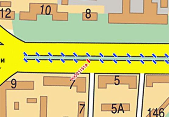 Схема рекламної площини за адресою Победы пр.
