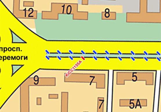 Схема рекламной плоскости по адресу Победы пр.