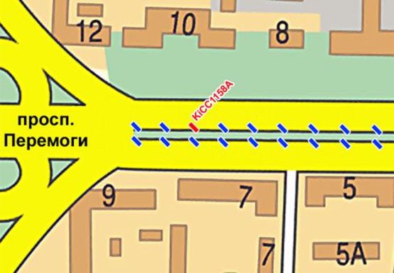Схема рекламної площини за адресою Победы пр.