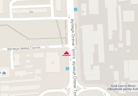 Схема рекламной плоскости по адресу Телиги ул., 1