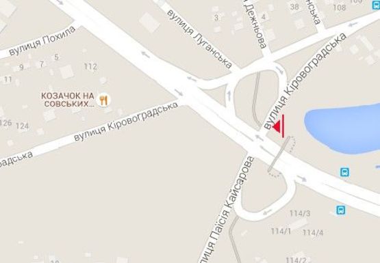 Схема рекламной плоскости по адресу Лобановского пр.  (бывш. Краснозвездный пр.) - Кировоградская ул.