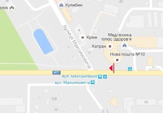 Схема рекламной плоскости по адресу Хмельницкое шосе (завод Аналог)