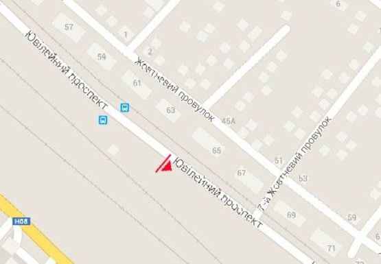 Схема рекламной плоскости по адресу Юбилейный пр., 65