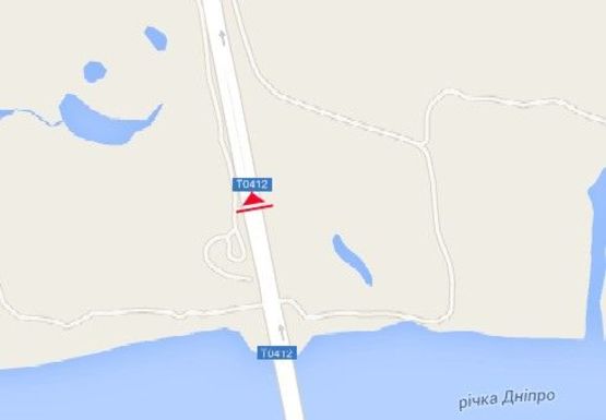 Схема рекламной плоскости по адресу Набережная ул., мост через Днепр