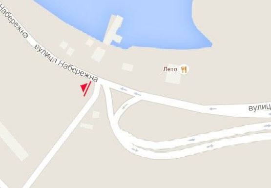 Схема рекламной плоскости по адресу Набережная ул., выезд на мост