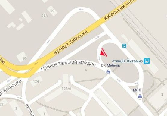 Схема рекламной плоскости по адресу Привокзальная пл.