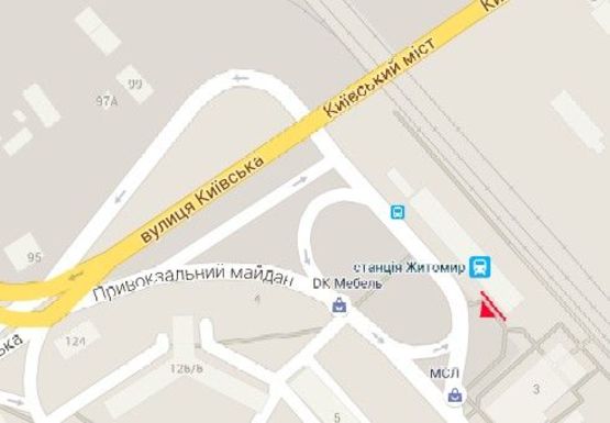 Схема рекламної площини за адресою Привокзальная пл., 2