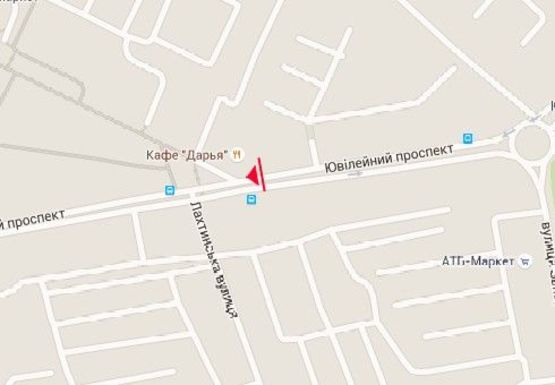 Схема рекламной плоскости по адресу Юбилейный пр.  - Новгородская ул.