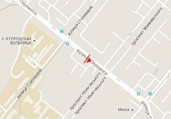 Схема рекламной плоскости по адресу Победы ул. - Маяковского пр.