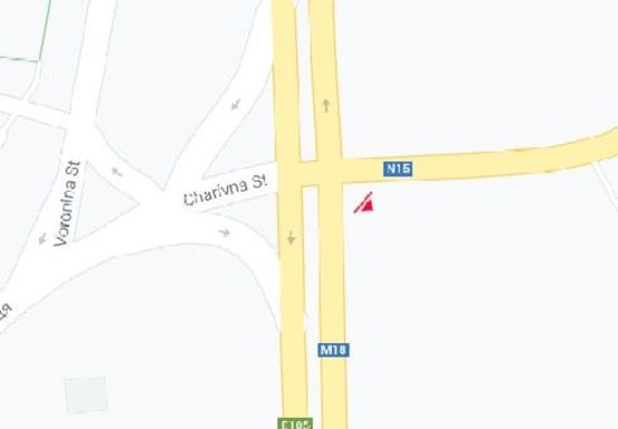 Схема рекламной плоскости по адресу Чаривна ул. - Донецкое Шоссе - шоссе Харьков-Симферополь