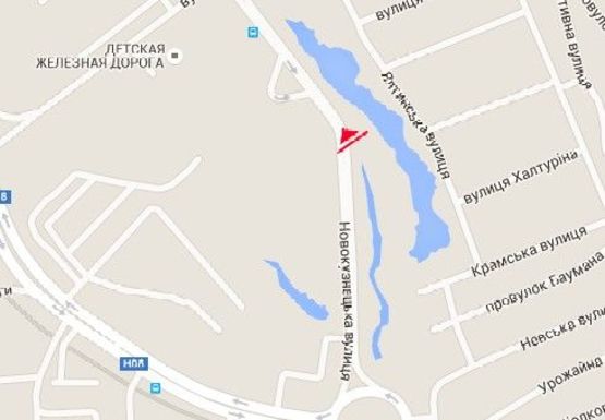 Схема рекламної площини за адресою Новокузнецкая ул., район АЗС