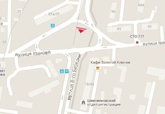 Схема рекламной плоскости по адресу Моторостроителей ул. - Иванова ул.