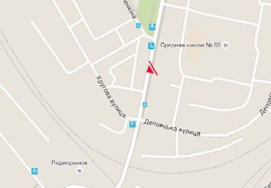 Схема рекламной плоскости по адресу Моторостроителей ул. - Центральный рынок