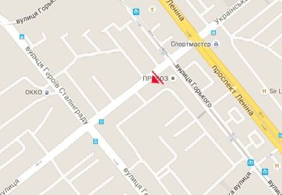 Схема рекламной плоскости по адресу Украинская ул., 34