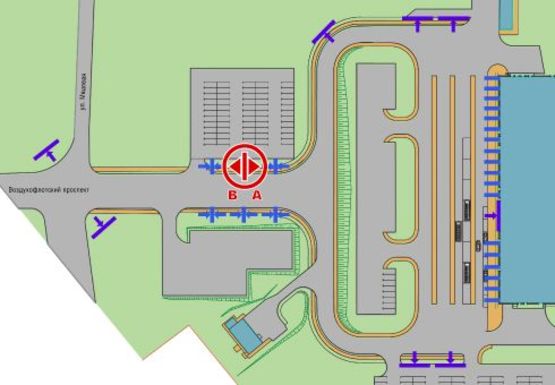 Схема рекламной плоскости по адресу Аэропорт "Киев"