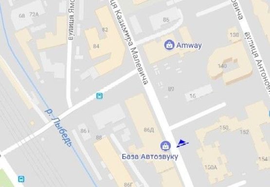 Схема рекламной плоскости по адресу Малевича ул., 150 (Боженко ул.)