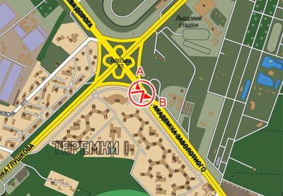 Схема рекламной плоскости по адресу Академика Заболотного ул., 20, Теремки-1