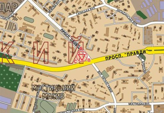 Схема рекламной плоскости по адресу Правды пр.  - Свободы пр.
