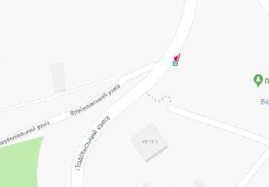 Схема рекламной плоскости по адресу Подольский спуск