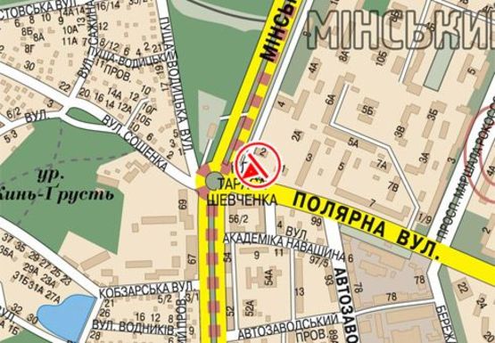 Схема рекламної площини за адресою Шевченко пл.