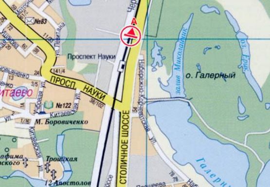 Схема рекламной плоскости по адресу Столичное шоссе, АЗС