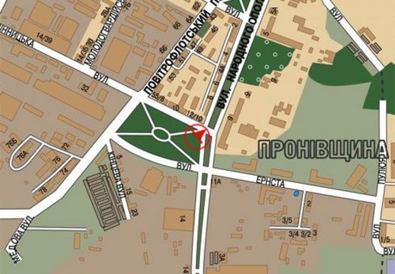 Схема рекламной плоскости по адресу Народного Ополчения ул., 10_12