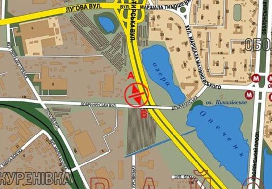 Схема рекламной плоскости по адресу Богатырская ул., 160м от Добрынинской ул.