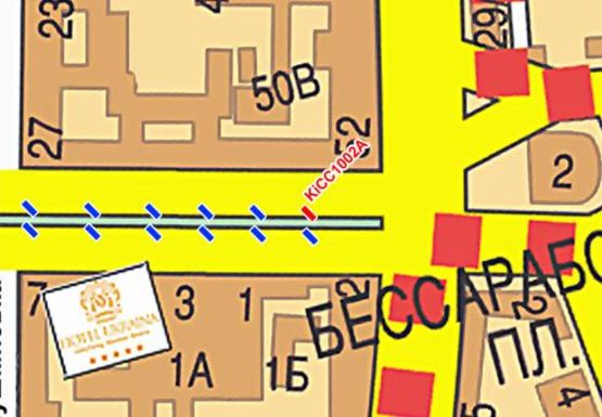 Схема рекламной плоскости по адресу Шевченко б-р