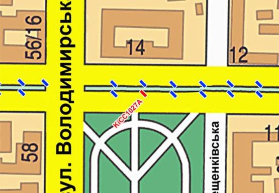 Схема рекламной плоскости по адресу Шевченко б-р