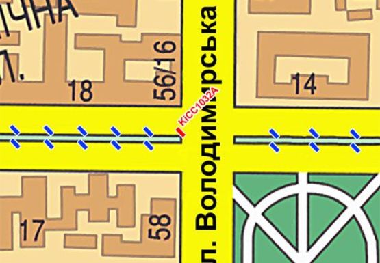 Схема рекламной плоскости по адресу Шевченко б-р