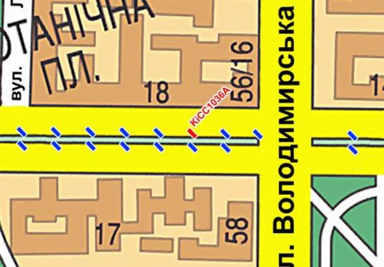 Схема рекламной плоскости по адресу Шевченко б-р