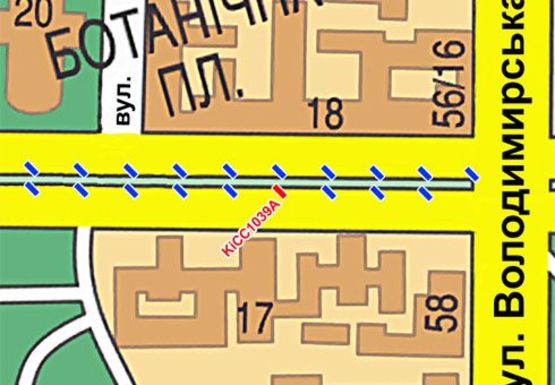 Схема рекламної площини за адресою Шевченко б-р