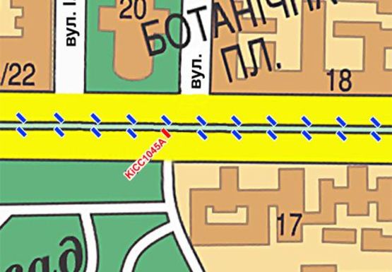 Схема рекламної площини за адресою Шевченко б-р