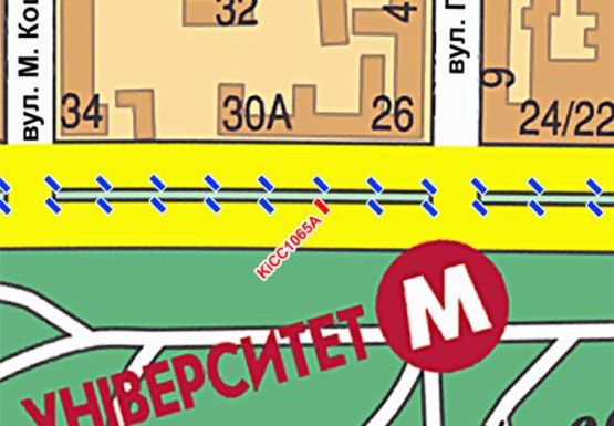 Схема рекламной плоскости по адресу Шевченко б-р