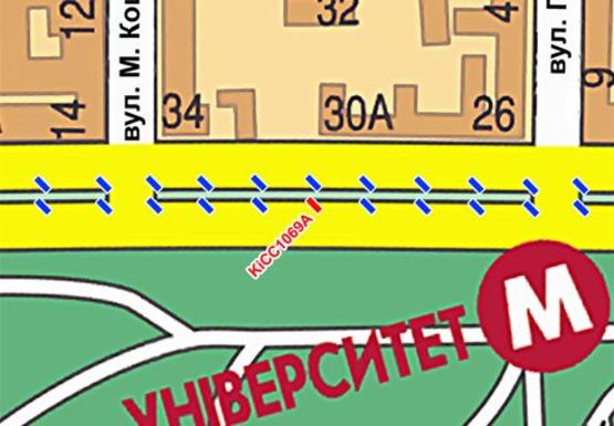 Схема рекламной плоскости по адресу Шевченко б-р