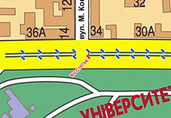 Схема рекламной плоскости по адресу Шевченко б-р