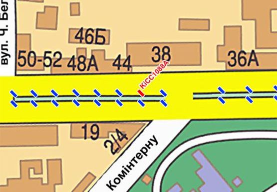 Схема рекламної площини за адресою Шевченко б-р