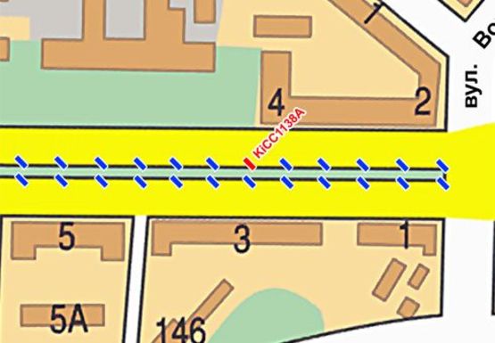 Схема рекламной плоскости по адресу Победы пр.
