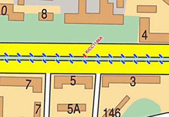 Схема рекламной плоскости по адресу Победы пр.