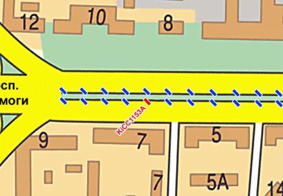 Схема рекламной плоскости по адресу Победы пр.