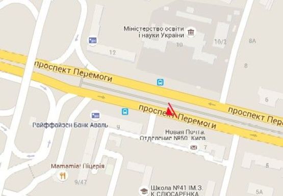 Схема рекламной плоскости по адресу Победы пр.