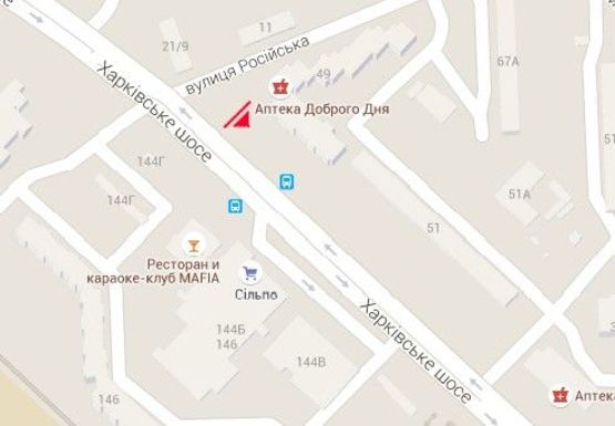 Схема рекламной плоскости по адресу Харьковское шоссе, 49