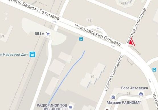 Схема рекламної площини за адресою Чоколовский б-р, Караваевы Дачи