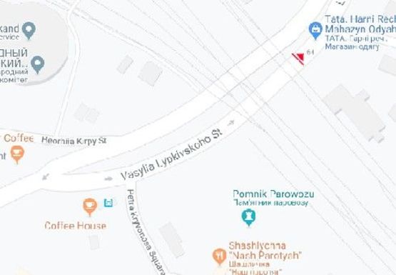 Схема рекламної площини за адресою Липковского ул. (бывш. Урицкого ул.) (9)