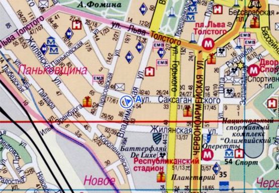 Схема рекламной плоскости по адресу Саксаганского ул., 53