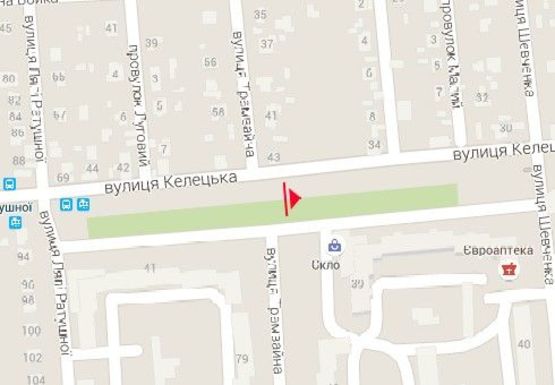 Схема рекламної площини за адресою Келецкая ул., 41