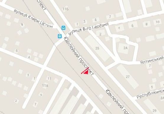 Схема рекламной плоскости по адресу Юбилейный пр., 25