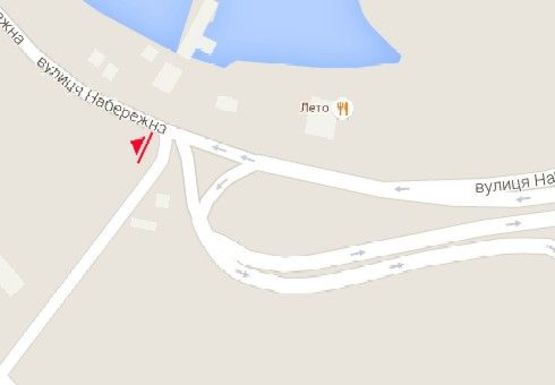 Схема рекламной плоскости по адресу Набережная ул., выезд на мост